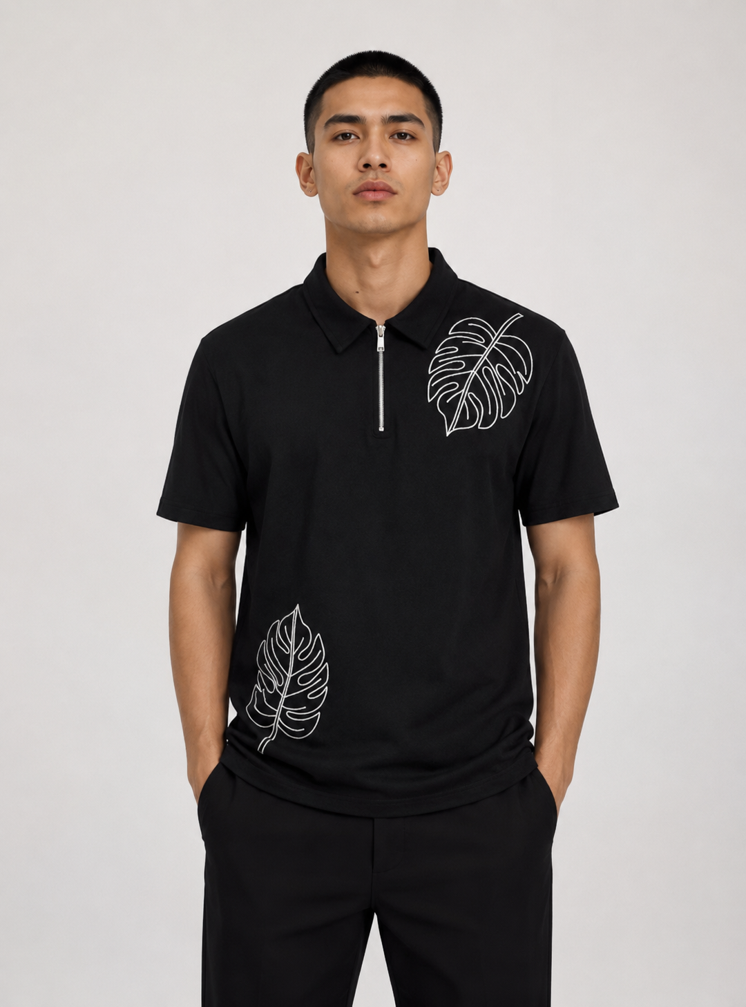 Men's Leaf Oversized Polo 🖤