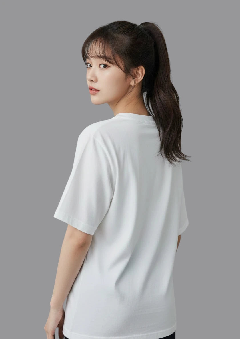 Women Oversize Streetwear Tee White π