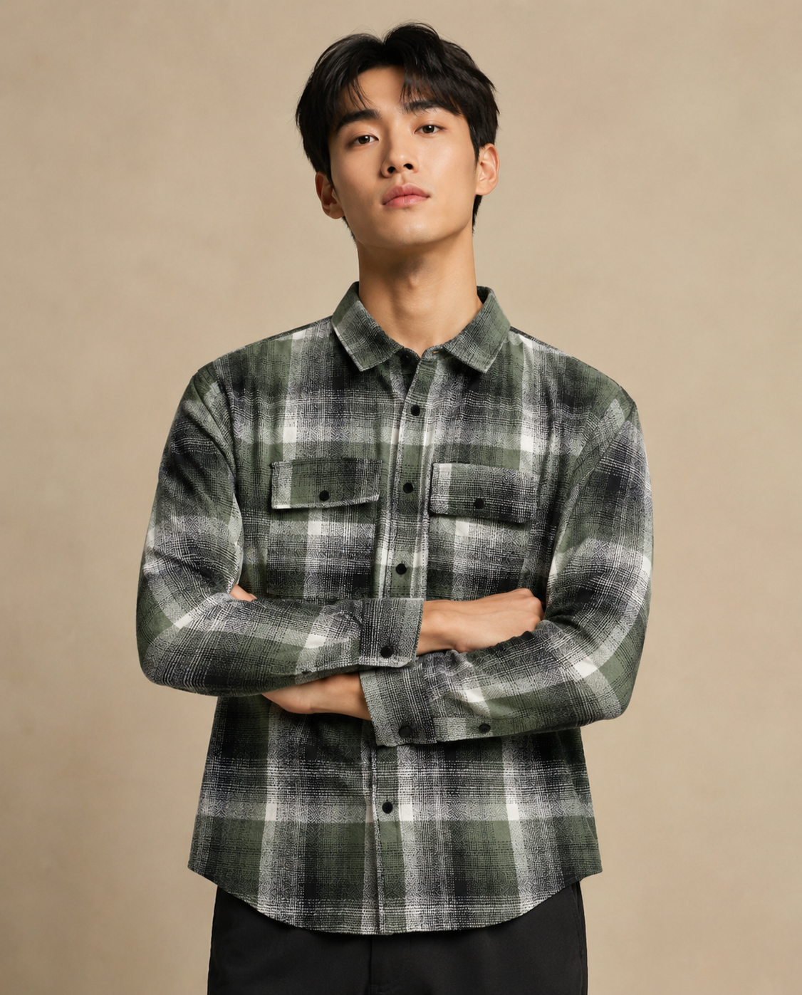 π§₯ Men's Check Shirt Green