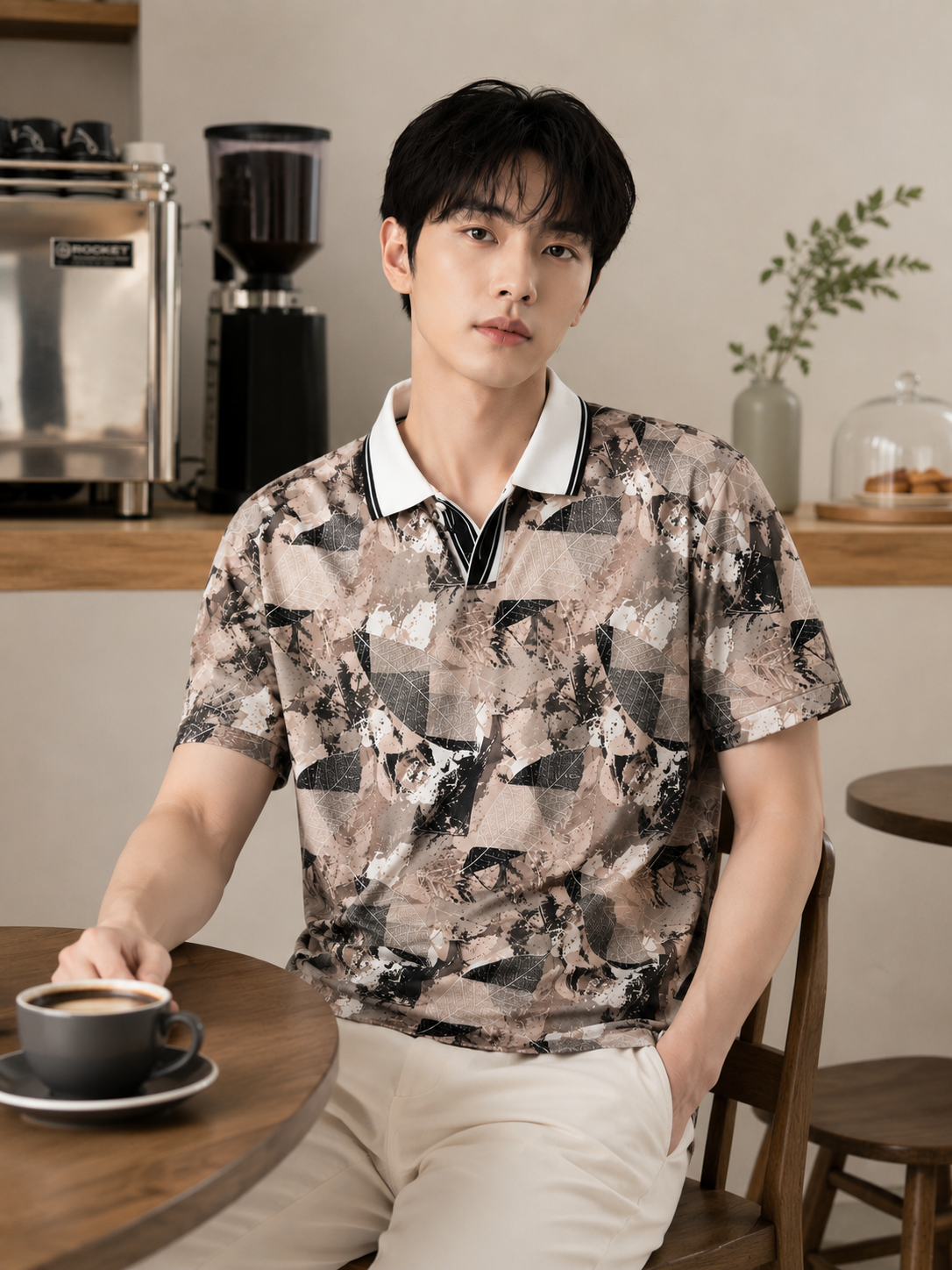π₯ Men's Printed Polo Collar Print