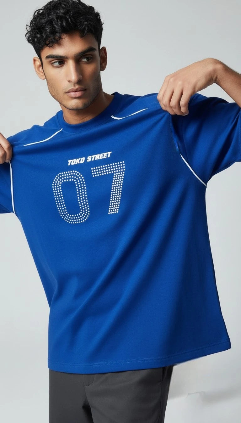 ⚡ Men's Performance T-Shirt – Royal Blue Edition
