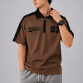 Men's Fashion Zip Neck Polo T-Shirt