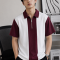Men's Half Zip Polo T-Shirt - Premium