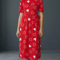 💖 Mom's Comfort Feeding Dress Red