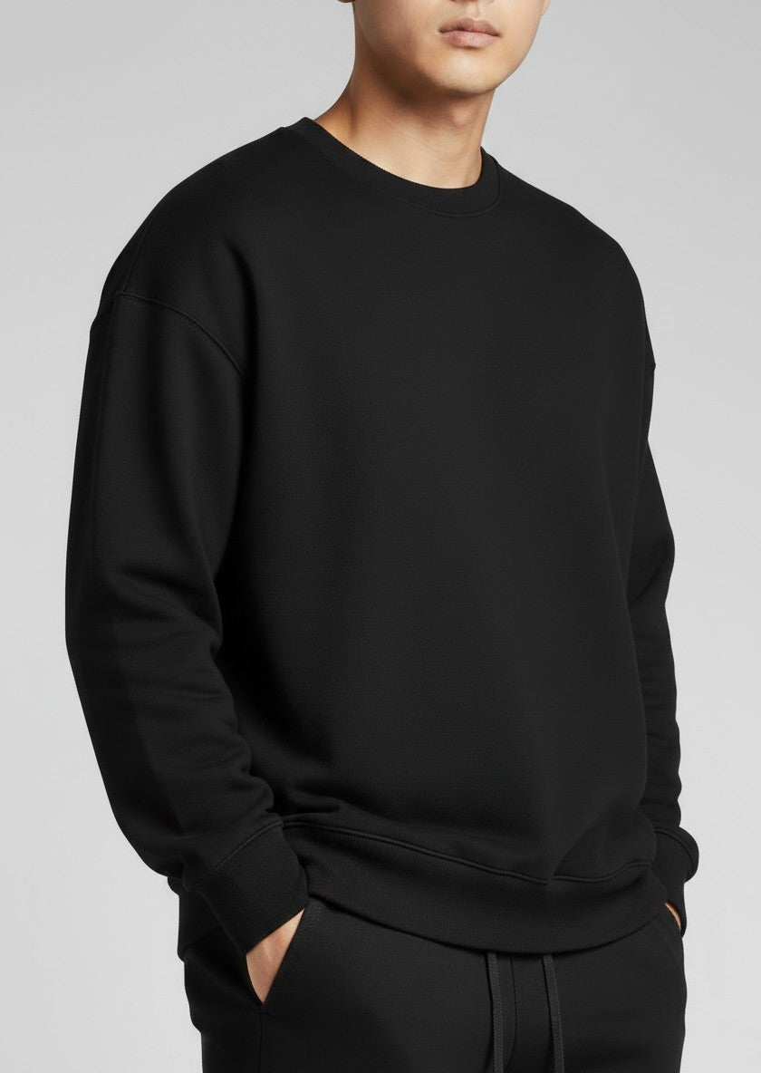 Men's Level Up Crew Sweatshirt Black 🎯