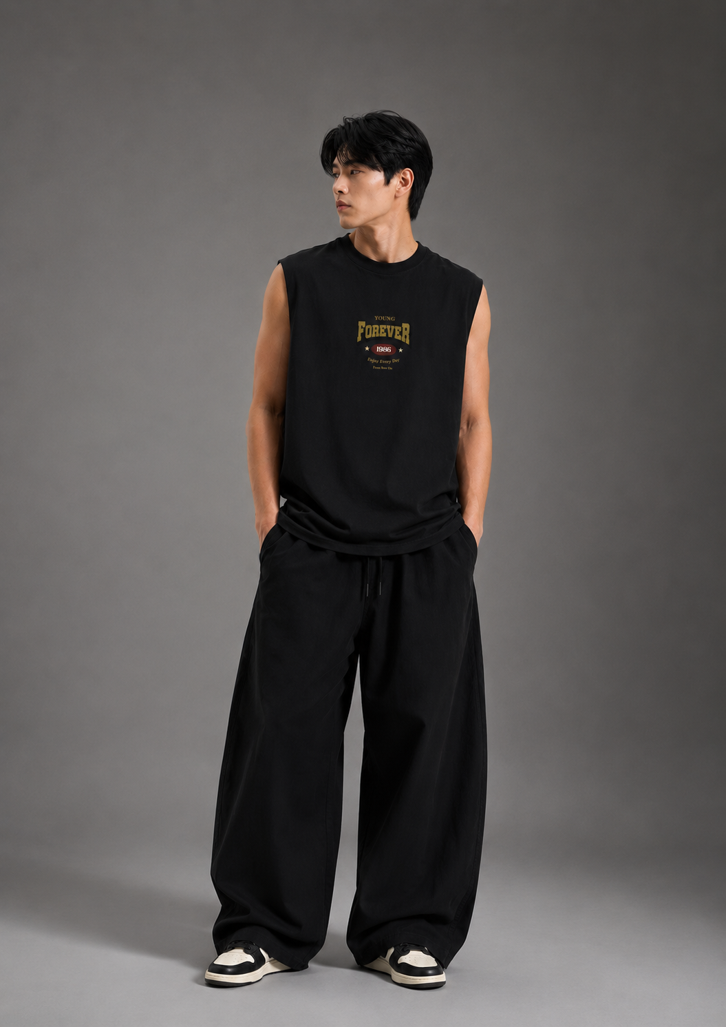🖤 Young Forever Premium Oversized Sleeveless Tee