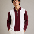 Men's Zip neck Polo - Full sleeve
