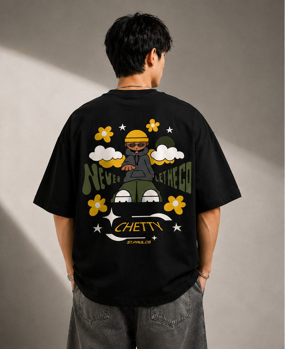 🟤Men's Oversized T-Shirt Front & Back Print